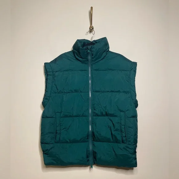 Free People In A Bubble Puffer Vest in Evergreen - Picture 6 of 9